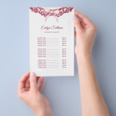 ヴィンテージグリッター枠ピンクボウ価格リストフライヤー チラシ (ハンドル)