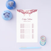 ヴィンテージグリッター枠ピンクボウ価格リストフライヤー チラシ (シングル)