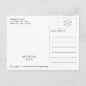 ヴィンテージグリッター蝶ウェディングデートを保存 案内ポストカード (裏面)