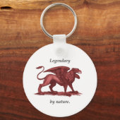 ヴィンテージグリフィンイラストレーション、伝説的自然 キーホルダー (正面)