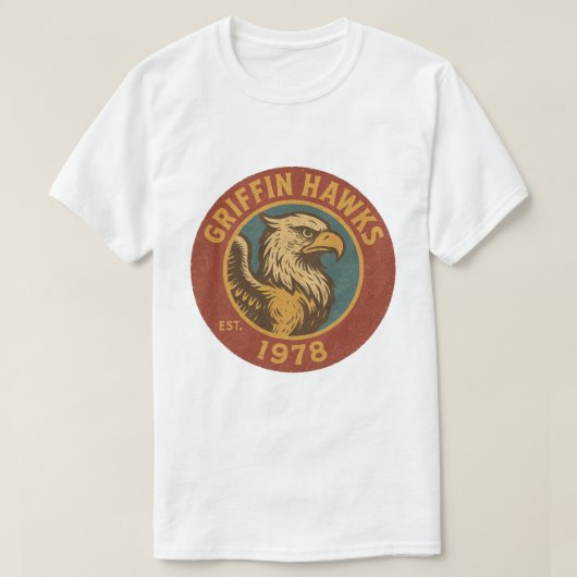 ヴィンテージグリフィンホークス1978ロゴ Tシャツ (デザイン正面)