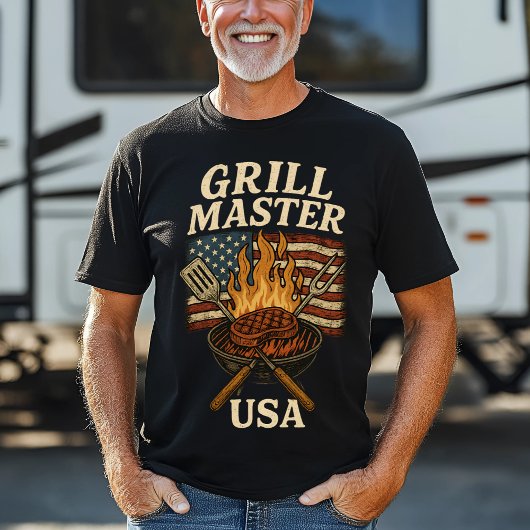 ヴィンテージグリルマスターBBQ USA Tシャツ