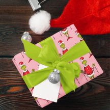 ヴィンテージグリンチクリスマスピンク柄