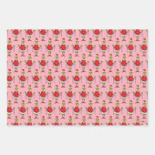 ヴィンテージグリンチクリスマスピンク ラッピングペーパーシート (正面)