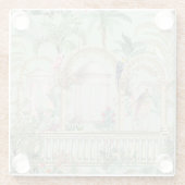 ヴィンテージグリークガーデンアーチオウム熱帯木 ガラスコースター (裏面)