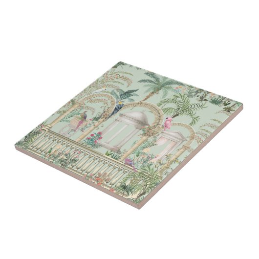 ヴィンテージグリークガーデンアーチオウム熱帯木 タイル (側面)