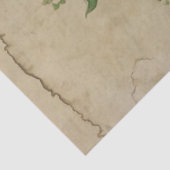 ヴィンテージグリーティングと青い花の分離 薄葉紙 (詳細)