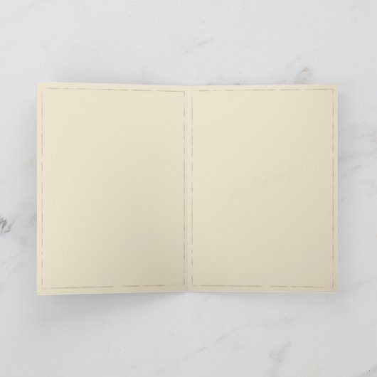 ヴィンテージグリーティングカードかわいい女の子イラストレーション カード (内部)