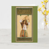 ヴィンテージグリーティングカード カード (黄色い花)