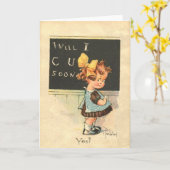 ヴィンテージグリーティングカード カード (黄色い花)