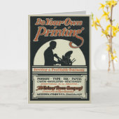 ヴィンテージグリーティングカード「独自の印刷」 カード (黄色い花)