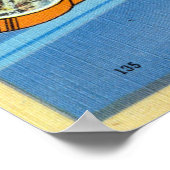 ヴィンテージグリーティングガルベストンビーチテキサス州 ポスター (角)