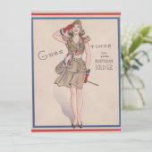 ヴィンテージグリーティングガール誕生日兵士 シーズンカード (スタンド正面)
