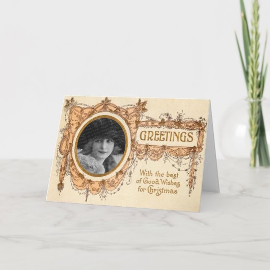 ヴィンテージグリーティングスクリスマスカード シーズンカード (正面)