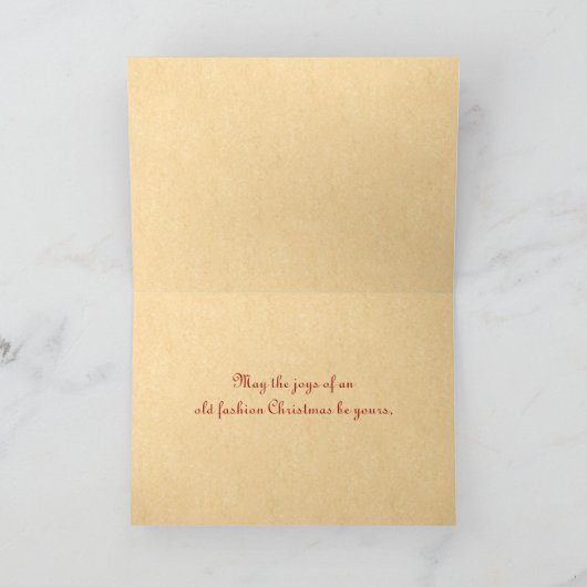 ヴィンテージグリーティングスクリスマスカード シーズンカード (内部)