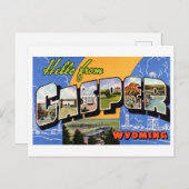 ヴィンテージグリーティングCasper, Wyoming ポストカード (正面/裏面)