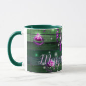 ヴィンテージグリーンお名前 マグカップ (左)