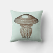 ヴィンテージグリーンとの戦淡い色の戦 クッション (裏面)