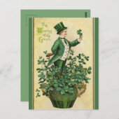 ヴィンテージグリーンとシャムロックの着用 ポストカード (正面/裏面)