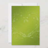 ヴィンテージグリーンとホワイトの花柄 ウェディング招待状 招待状 (裏面)