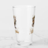 ヴィンテージグリーンと金ゴールドクリスマストナカイ タンブラーグラス (左)