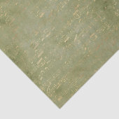 ヴィンテージグリーンと金ゴールドシート音楽 薄葉紙 (詳細)