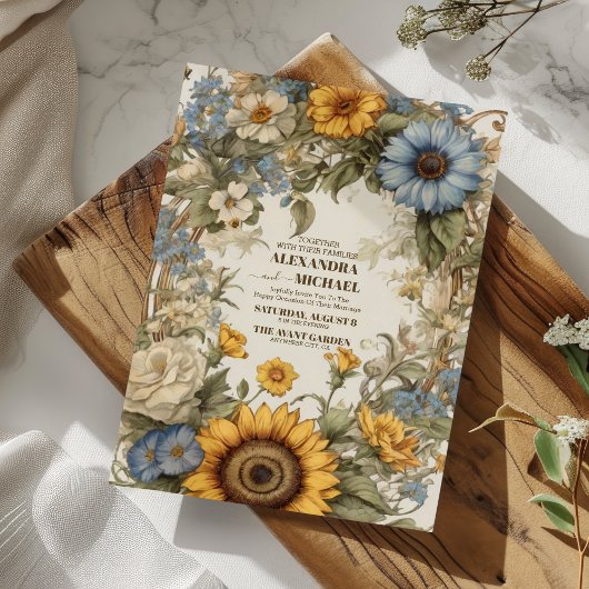 ヴィンテージグリーンと金ゴールド結婚ズアールヌーボーミュシャ 招待状