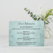 ヴィンテージグリーンの紙のゲストインフォメーションカード 招待状 (スタンド正面)