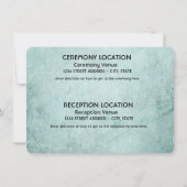 ヴィンテージグリーンの紙のゲストインフォメーションカード 招待状 (裏面)
