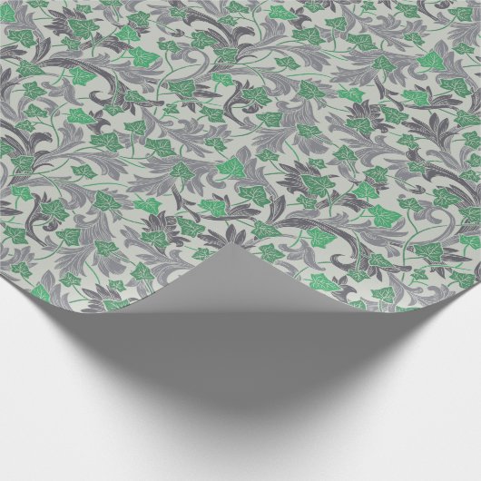 ヴィンテージグリーンアイビーつる植物がトレリスで成長 ラッピングペーパー (角)