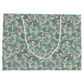 ヴィンテージグリーンアイビーつる植物がトレリスで成長 ラージペーパーバッグ (裏面)