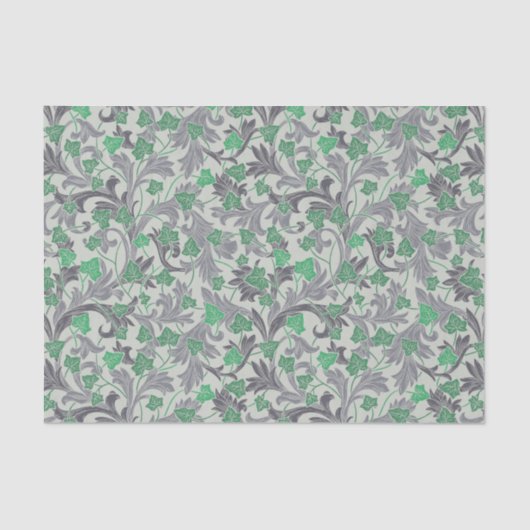 ヴィンテージグリーンアイビーつる植物がトレリスで成長 薄葉紙 (正面)