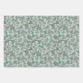 ヴィンテージグリーンアイビーつる植物オントレリス ラッピングペーパーシート (正面3)