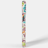 ヴィンテージグリーンアイボリープラムダマスクパーソナライズiPhone Case-Mate iPhoneケース (裏面 / 右)