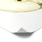 ヴィンテージグリーンアップル絵画フルーツ ポスター (角)