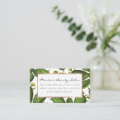 ヴィンテージグリーンイエローフローラサボテンのパターン 割引カード (スタンド正面)