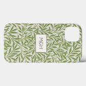 ヴィンテージグリーンウィローリーフモノグラム Case-Mate iPhoneケース (裏面 (横))