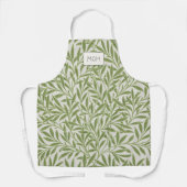 ヴィンテージグリーンウィロー葉ズモノグラム エプロン (正面)