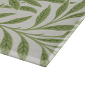 ヴィンテージグリーンウィロー葉ズモノグラム カッティングボード (角)