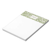 ヴィンテージグリーンウィロー葉ズモノグラム ノートパッド (回転)