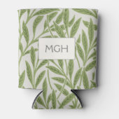 ヴィンテージグリーンウィロー葉ズモノグラム 缶クーラー (正面)