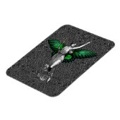 ヴィンテージグリーンウィングフェアリーアールデコ マグネット (左側)