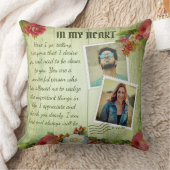 ヴィンテージグリーンウッドフローラロマンチックなラブレター クッション (ブランケット)