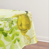 ヴィンテージグリーンウッドランド植物園葉の野草花 テーブルクロス (インサイチュ)