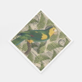 ヴィンテージグリーンオウム熱帯 スタンダードランチョンナプキン (角)
