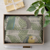 ヴィンテージグリーンオウム熱帯 薄葉紙 (ギフト)