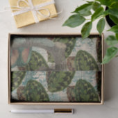 ヴィンテージグリーンオウム熱帯 薄葉紙 (ギフト)