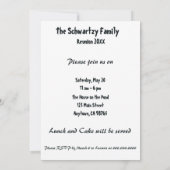 ヴィンテージグリーンオレンジレッドランドスケープサンセット 招待状 (裏面)