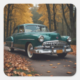 ヴィンテージグリーンカー スクエアシール