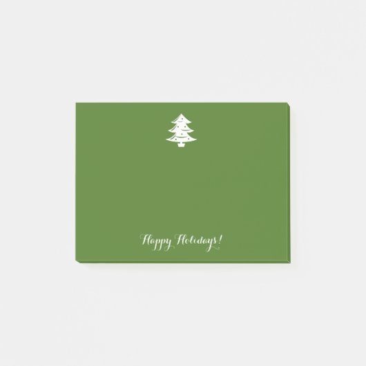 ヴィンテージグリーンクリスマスツリーカスタムホリデー ポストイット (正面)